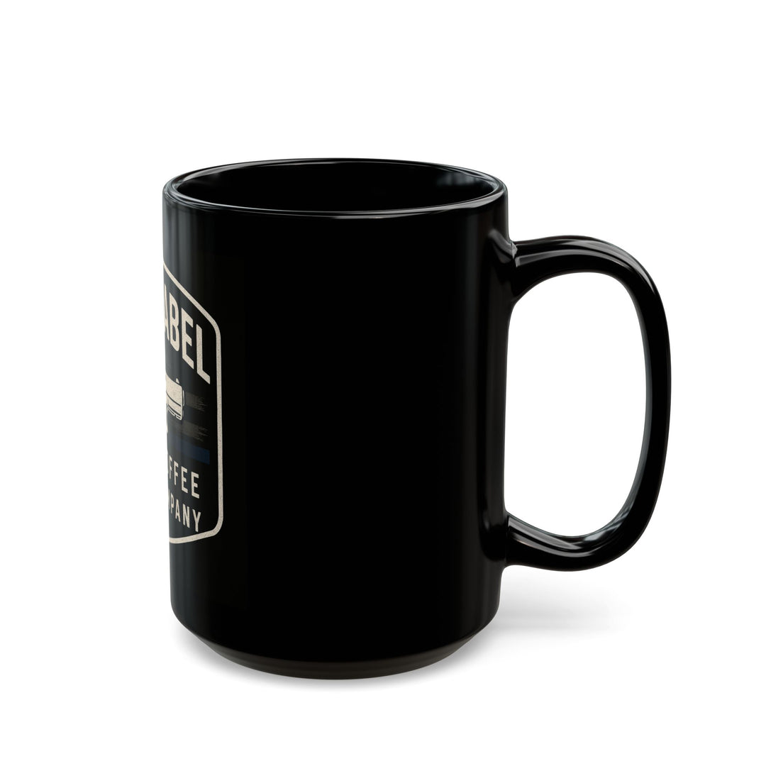 "Thin Brew Line" Black Coffee Mug