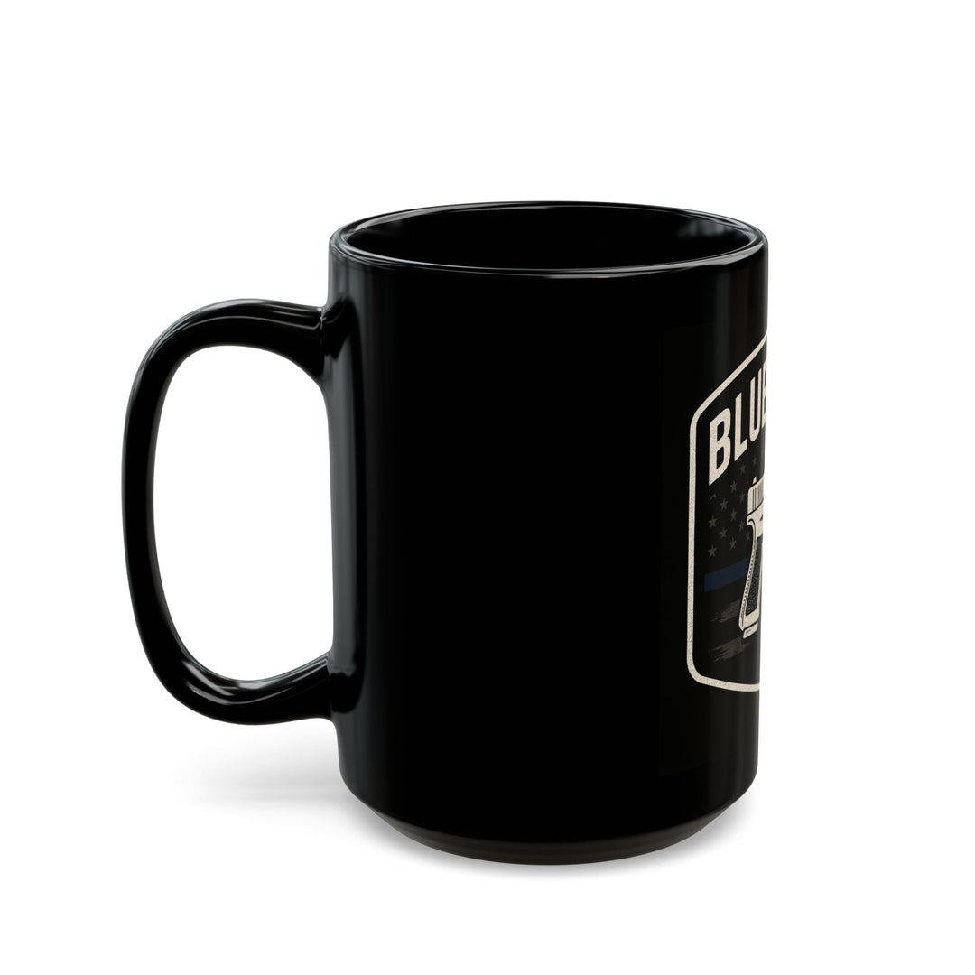 "Thin Brew Line" Black Coffee Mug