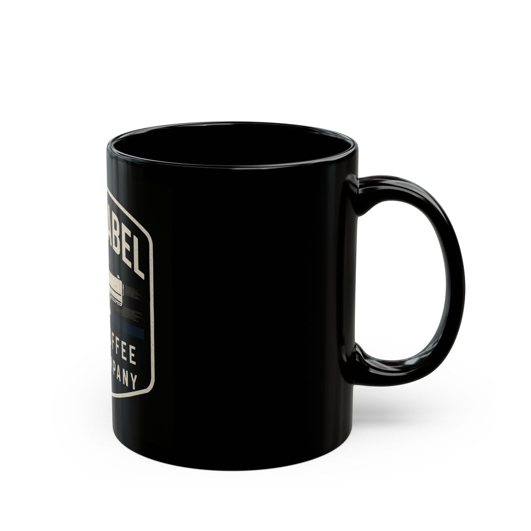 "Thin Brew Line" Black Coffee Mug