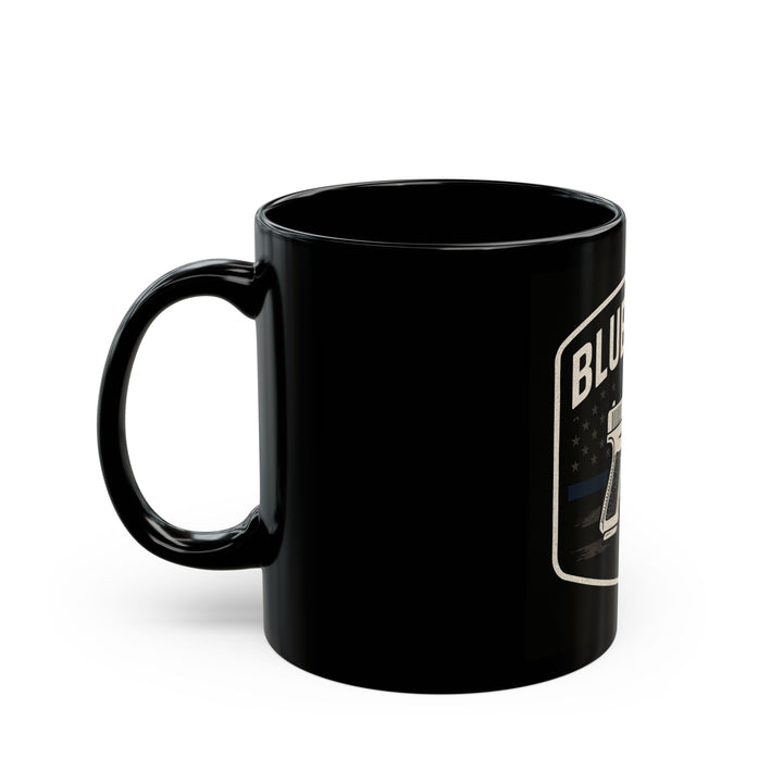 "Thin Brew Line" Black Coffee Mug