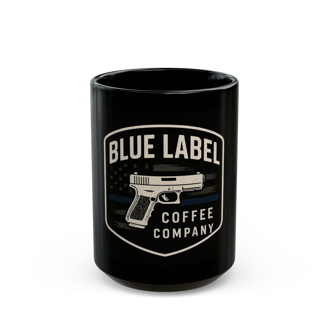 "Thin Brew Line" Black Coffee Mug