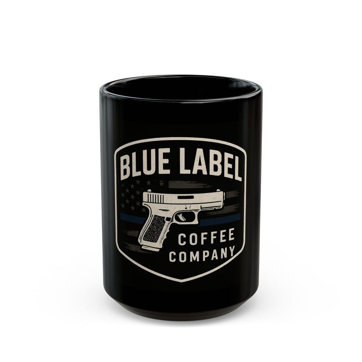 "Thin Brew Line" Black Coffee Mug